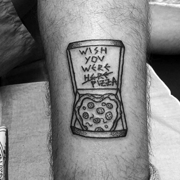 60 Pizza Tattoo Designs For Men Sliced Ink Ideas