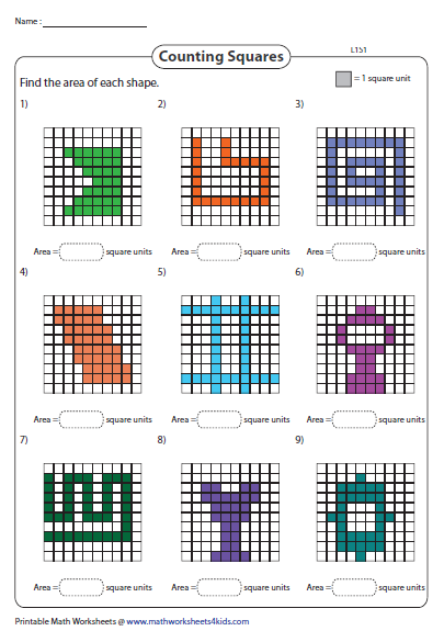 Area Of A Square 1 Worksheets 99Worksheets