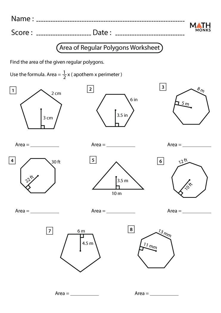 Area Of Polygons Worksheets Math Monks Traingleworksheets Area Of Polygons Worksheets Math Monks Traingleworksheets