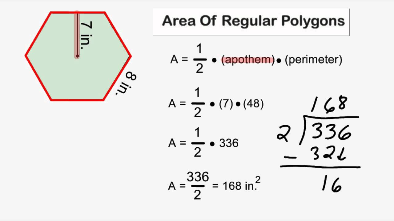 Area Of Regular Polygons YouTube Area Of Regular Polygons YouTube