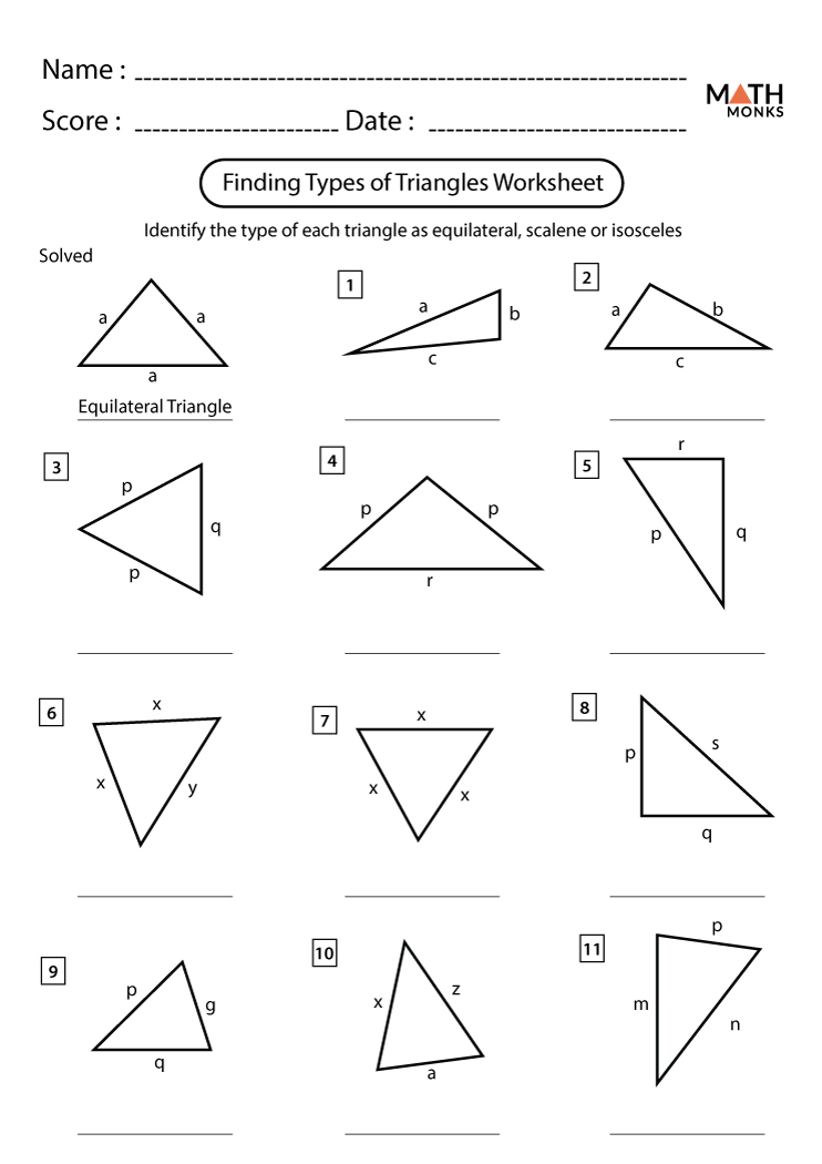 Classifying Triangles Worksheets Math Monks Classifying Triangles Worksheets Math Monks
