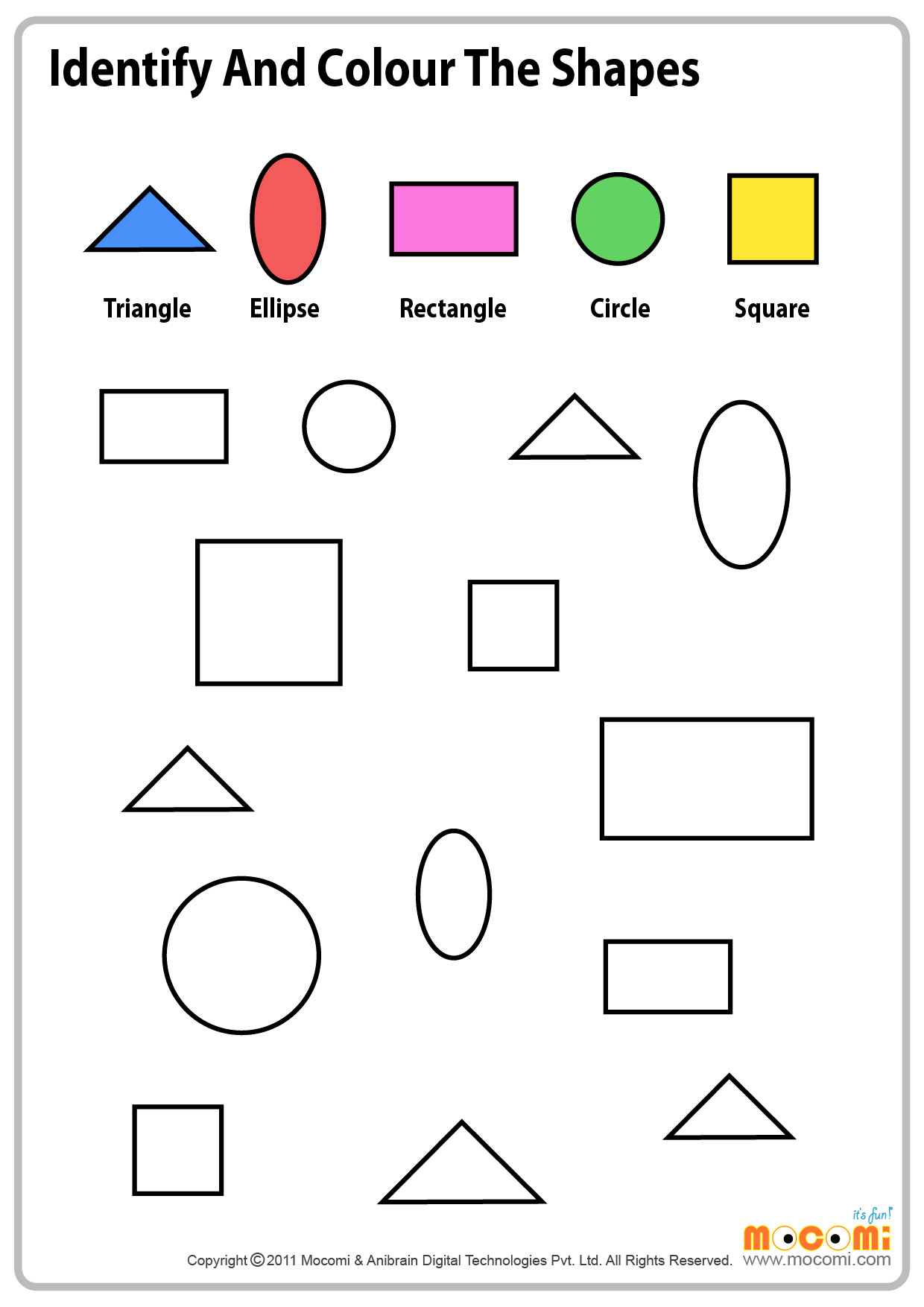 Colour Similar Shapes 2 Maths Worksheet For Kids Mocomi Colour Similar Shapes 2 Maths Worksheet For Kids Mocomi