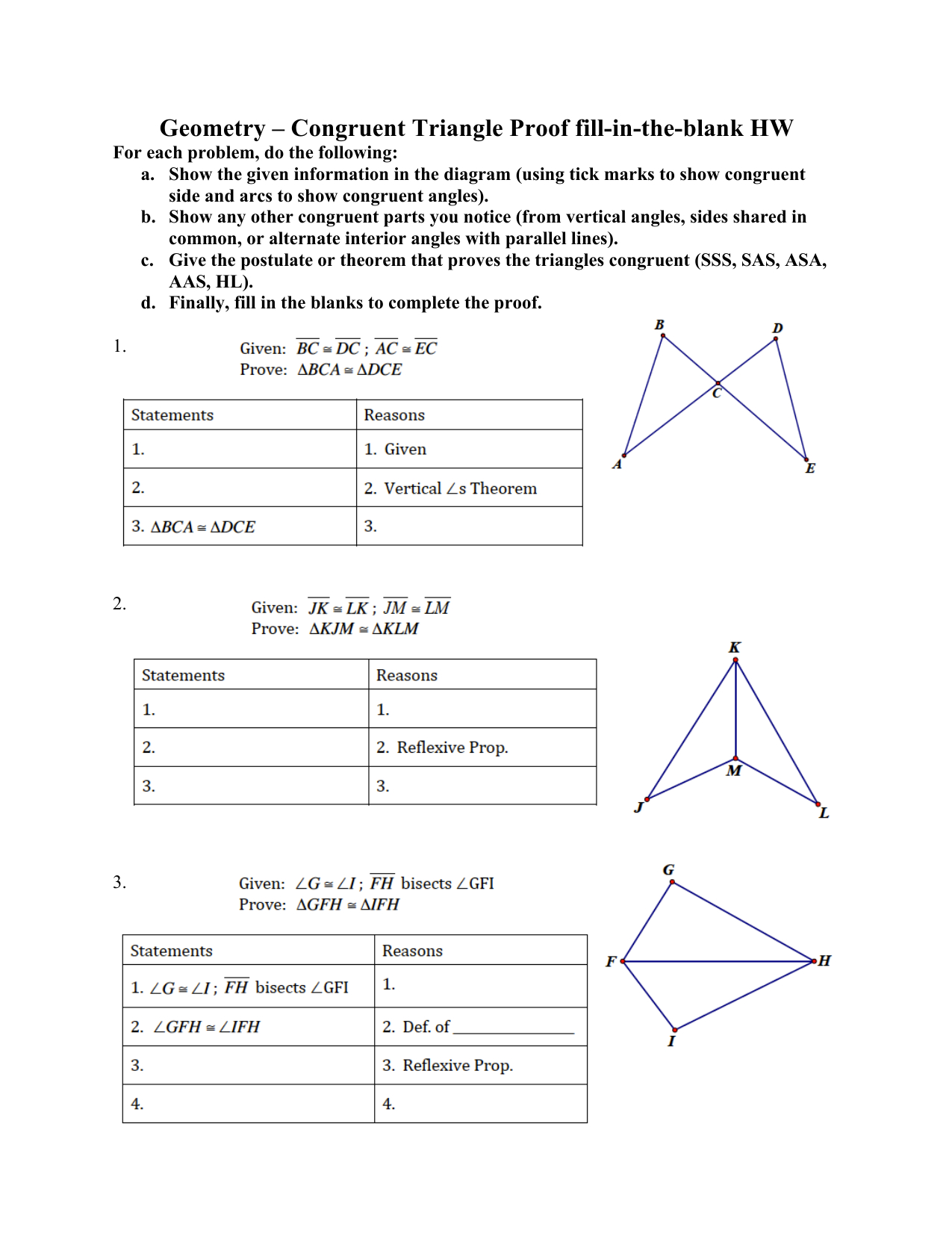 Geometry Congruent Triangle Proof Fillintheblank Db Excel Geometry Congruent Triangle Proof Fillintheblank Db excel