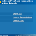 Indirect Proofs And Triangle Inequalities