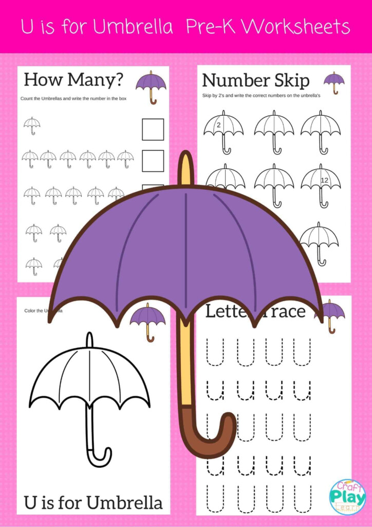 Letter U Worksheets For Preschool Kids Craft Play Learn