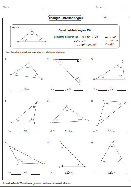 Missing Interior Angles