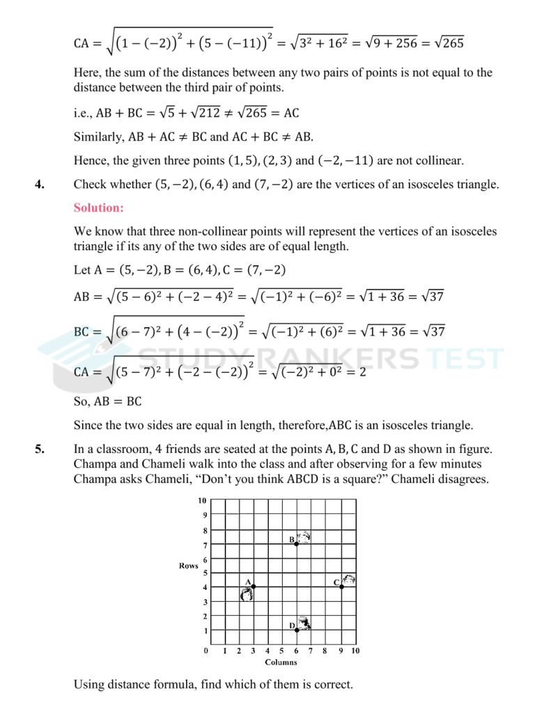 area of triangle in coordinate geometry worksheet