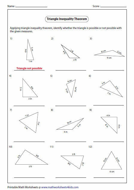 Triangles Worksheets Triangles Worksheets