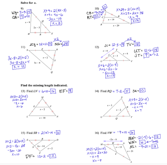 Unit 5 Relationships In Triangles Homework 1 Triangle Midsegments Unit 5 Relationships In Triangles Homework 1 Triangle Midsegments