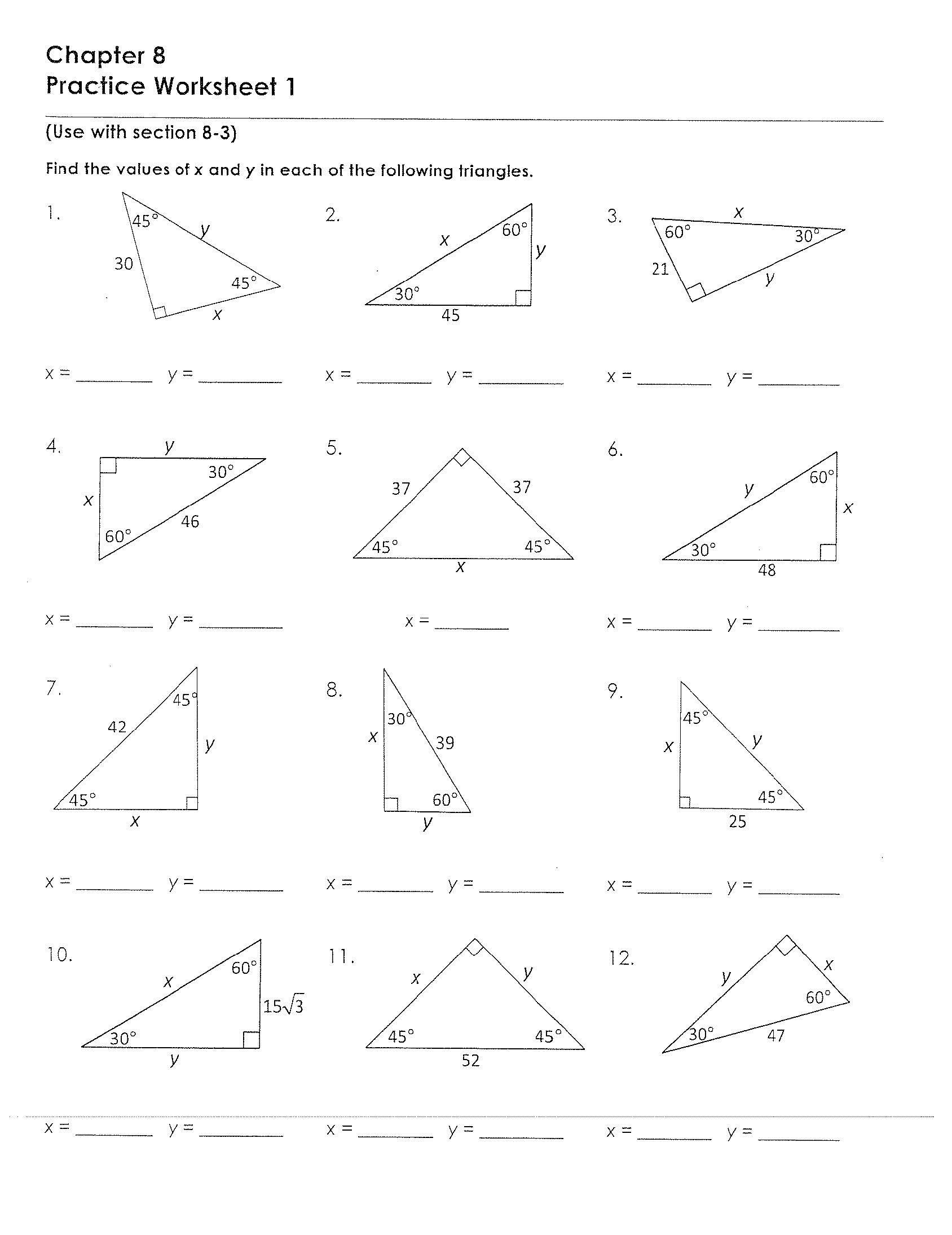 5 8 Special Right Triangles Worksheet Kayra Excel 5 8 Special Right Triangles Worksheet Kayra Excel