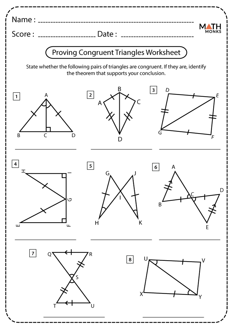 Triangle Congruence Worksheet 2 Triangle Congruence Worksheet 2